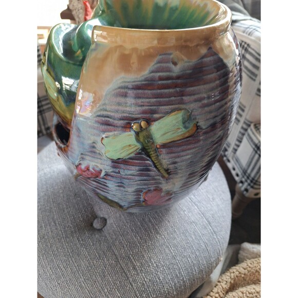 Ceramic Marbled DRAGONFLY Countertop Water Fountain New - Picture 6 of 15